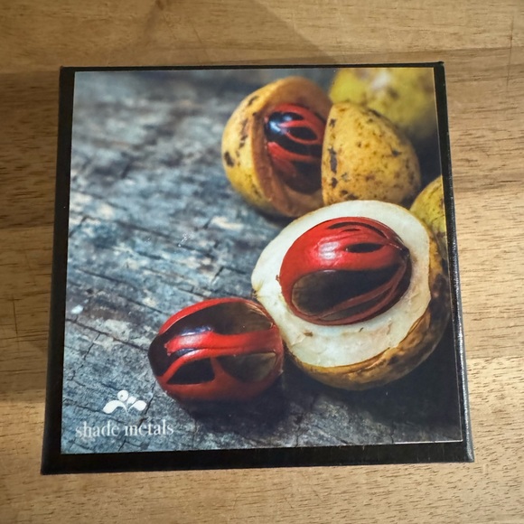 Shade Metals artisan acorn cap earrings. - Picture 3 of 6